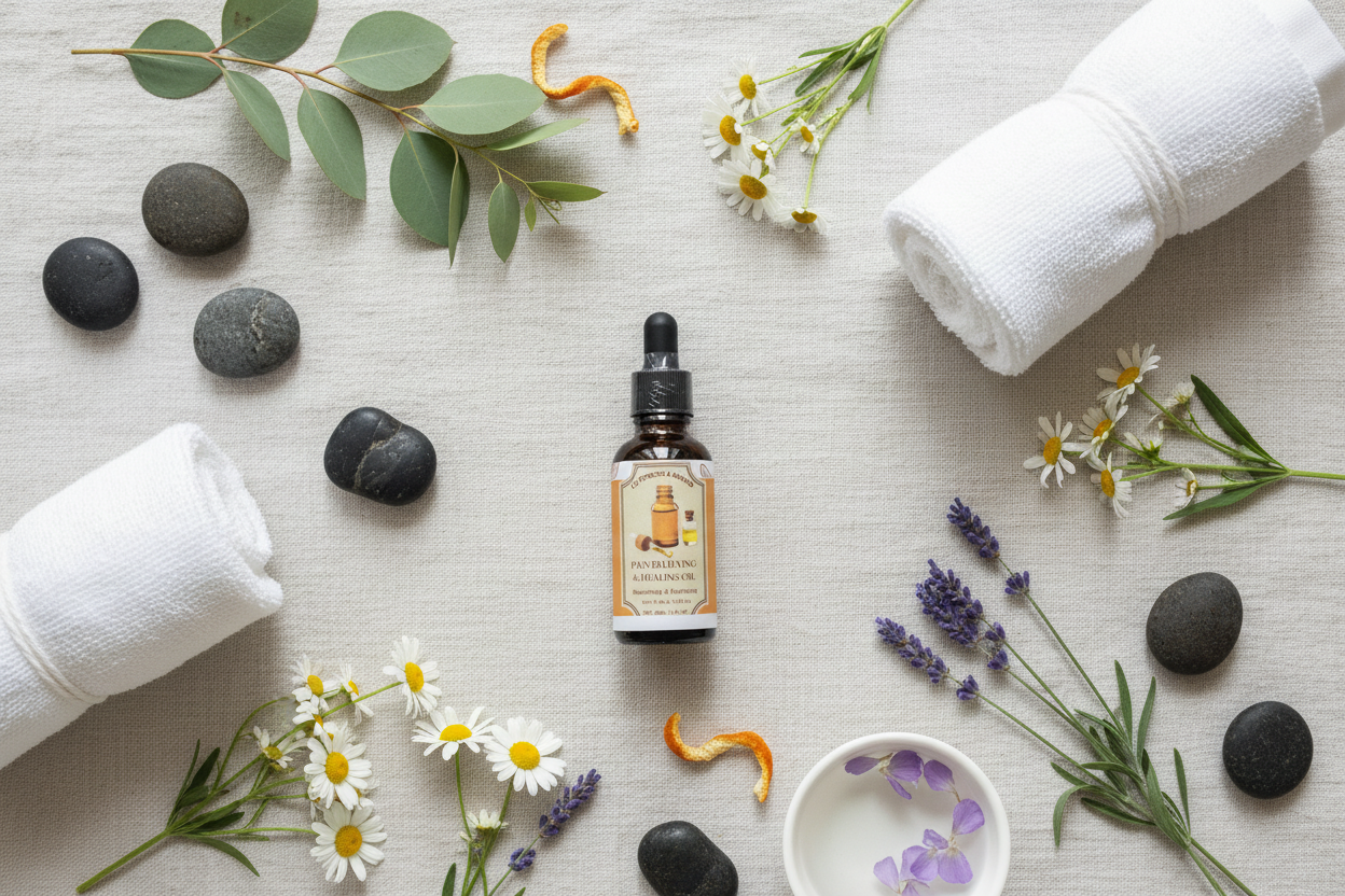 Lifestyle - Spa Flat Lay with Oil